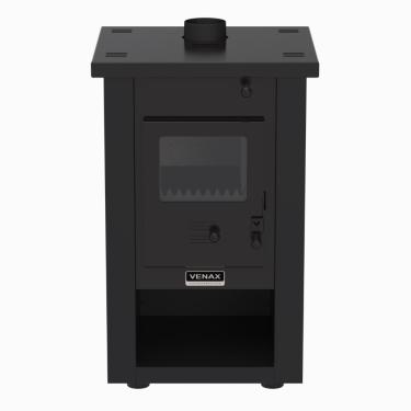 Imagem de Calefator a Lenha Venax Pyron Dupla Combustao Preto