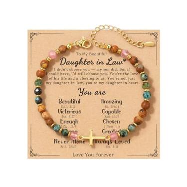 Imagem de Presente de melhor amiga para mulheres, pulseira de cruz cristã para mulheres, presentes de aniversário de batismo e páscoa para mulheres, pulseiras de amizade de melhor amiga, presentes de