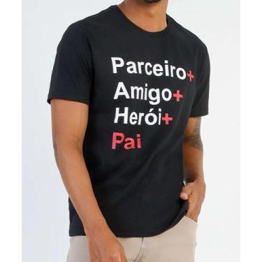 Imagem de Camiseta Masculina Estampa Frase Manga Curta MR-43205, Preto, M