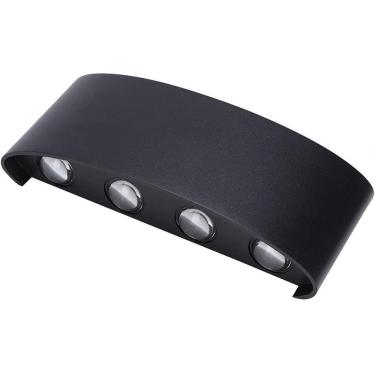 Imagem de Arandela Luminaria Parede 8w 8 Fachos Iluminaçao Casa Garagem Varanda Rua Quintal Jardim Segurança Muro