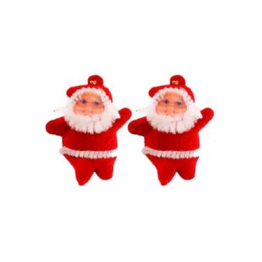 Imagem de Kit Mini Árvore de Natal Bolinhas, Presentes, Papai Noel, Laço, Tambor e Sino, 2,5cm