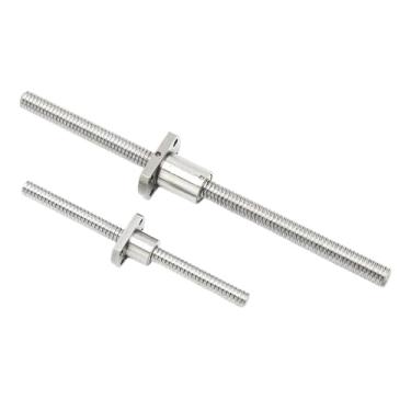 Imagem de Parafuso esférico 1002 SFK1002 L = 100 120 150 175 180 200 220 250 300 400 mm Trilho de parafuso esférico enrolado com uma porca esférica para peças CNC (120 mm)