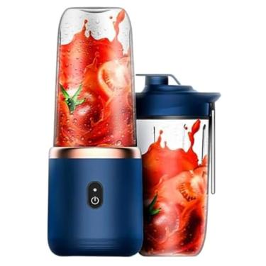 Imagem de Liquidificador Portátil Recarregável USB - Mixer Juice 400ML com Copo Integrado (Azul)