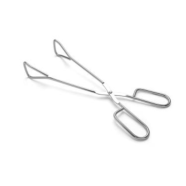 Imagem de Pinças de cozinha de aço inoxidável resistentes para churrasco, churrasco, cozinhar, pinças de tesouras, Fino, Slivery, Large, 1