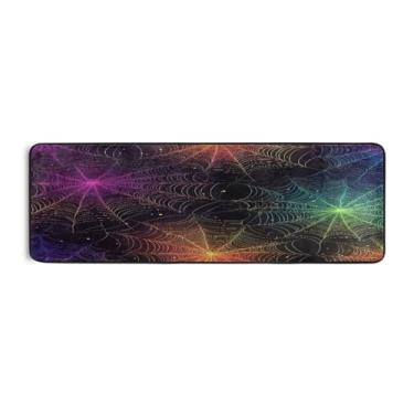 Imagem de Qilmy Tapete colorido de Halloween 183 x 61 cm, antiderrapante, antifadiga, confortável, tapetes longos, para quarto, sala de estar, banheiro, corredores, entrywa172