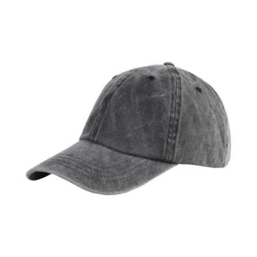 Imagem de Boné Unissex Ajustável Estilo Dad Hat 100% Algodão Jeans Lavado  Boné 