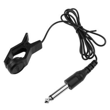 Imagem de FINBe Microfone de captador portátil com clipe de guitarra, plugue de 6,5 mm para violão acústico, guitarra folclórica ou violino e outros, 1 peça