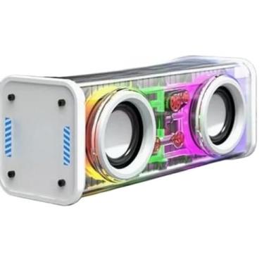 Imagem de Alto-falante bluetooth, alto-falante duplo e tecnologia subwoofer luz sem preto(branco/5028-1)