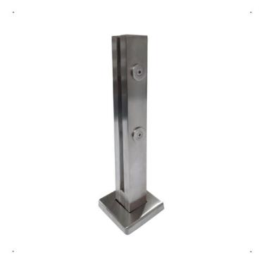Imagem de Coluna Torre Guarda Corpo Sacada Escada de Vidro 30cm 2 Furos Inox Esc
