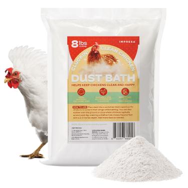 Imagem de Banho de pó de galinha GG de 3,6 kg - Banho de pó de cinza vulcânica branca para galinhas - Poeira de banho de galinha de malha fina - Acessórios para banho de pó de chinchila e galinheiro de codorna