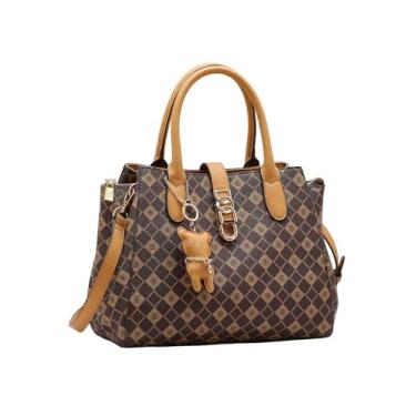 Imagem de Bolsa Chenson Original 3485385 – Estruturada, Alça Tiracolo Removível, Chaveiro Ursinho – Café