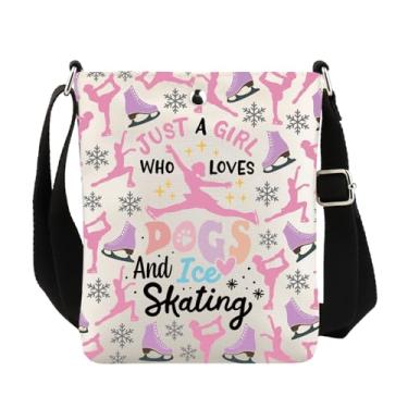 Imagem de VAMSII Presentes de patinadores no gelo, bolsa tiracolo para patinadores artísticos, patinadores, presentes, para amantes de cães, bolsa de ombro para dono de cachorro, Usskatercross