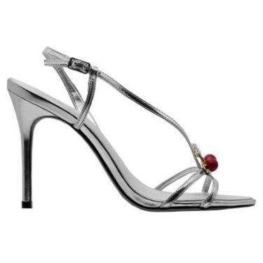 Imagem de Sandalia Salto Alto Feminina Arezzo 12663 Prata-Feminino