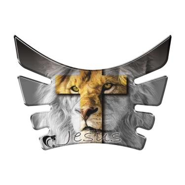 Imagem de Protetor De Tanque Adesivo Moto Bros 160 Nsx Falcon Xre 190 Lander Crosser Jesus Leão Cinza