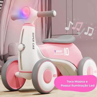 Imagem de Bicicleta de Equilíbrio Deslizante 4 Rodas  Com luz e Música - AJATO S