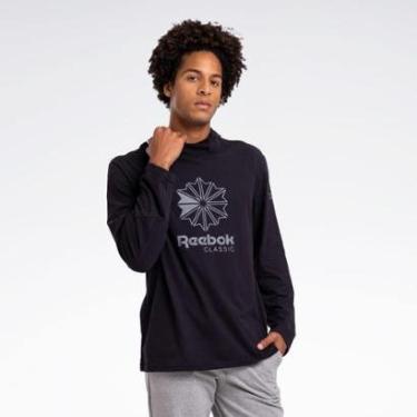 Imagem de Camiseta Reebok Young Com Capuz Manga Longa Masculina-Masculino