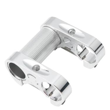 Imagem de Compatível com bicicleta dobrável S95, mesa dupla, guidão reto, alumínio 412 oco, usinado em CNC, ultraleve, peças de conversão SP8.(Silver)