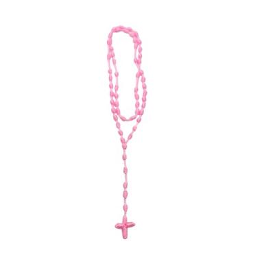 Imagem de FORUBUS Colar de terço feito à mão para mulheres e homens, cordão trançado longo ajustável, joia de oração católica, lembrança espiritual durável, Medium, Latão, Sem Pedra Preciosa