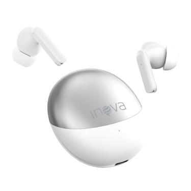 Imagem de INAVA Fone de Ouvido Bluetooth,Bateria 30H,Drivers Duplos, 6 Microfones Chamadas Nitidas AI, Som Hi-Res,Fones de Ouvido para iPhone e Android (Branco)