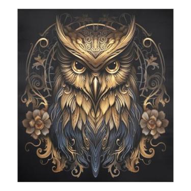 Imagem de Capas magnéticas de coruja para lava-louças reutilizáveis para lavadora e secadora capa decorativa 58 x 66 cm