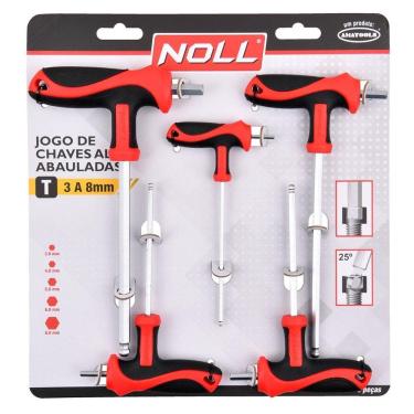 Imagem de Jogo Chave Allen Abaulada T 3 Á 8Mm 5 Peças  627,0001  Noll