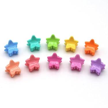 Imagem de 100 peças de grampos de cabelo de borboleta pequena cores sortidas mini grampos de cabelo de plástico fofos acessórios para mulheres meninas design borboleta