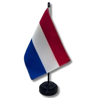 Imagem de Bandeira de Mesa Tailândia, Decorativa, Dupla Face, Multicolorido, 19x13cm, Base Preta, Escritório e Eventos, Oxford, 26cm Altura Total