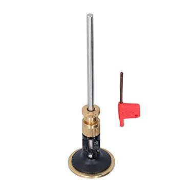 Imagem de Medidor de marcação de roda Ferramenta de riscador de madeira de aço inoxidável com escala de e mini chave para medição de precisão de madeira Construção de latão de alumínio