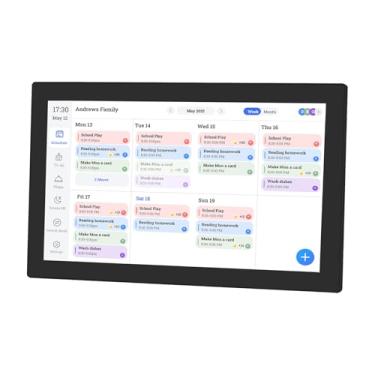 Imagem de Diydeg Calendário Digital Inteligente 15,6 polegadas, Tela Sensível ao Toque Full HD 1080p, Planejador Digital Interativo, 32GB, Montável na Parede ou Mesa, para Agendas Familiares (Preta)