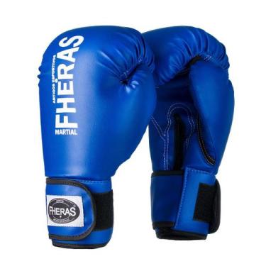 Imagem de Luva de Boxe Muay Thai Fheras Standard, Azul, 16oz