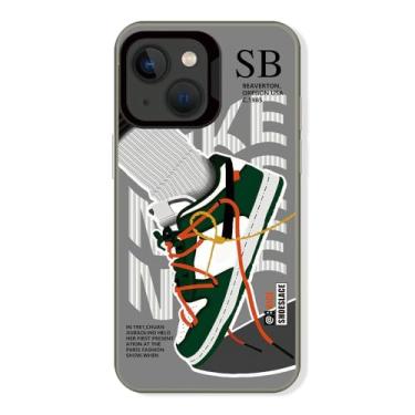 Imagem de Cairiocoin Capa para sapatos esportivos vintage compatível com iPhone 15, capa de telefone divertida de marca legal para meninos e meninas, capa de borracha protetora antiderrapante à prova de choque