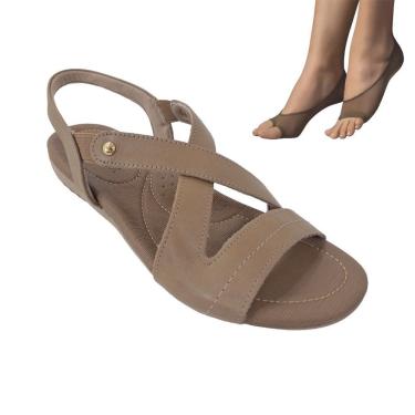 Imagem de Kit Sandália Usaflex Básica Feminina + 2 Pares de Meias