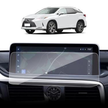 Imagem de APKPKPKU Protetor de tela de vidro temperado para Lexus RX350/RX350h Premium/RX500h 2020-2022, protetor de tela de navegação de 12,3 polegadas, dureza 9H, antiarranhões, HD, sem bolhas, fácil