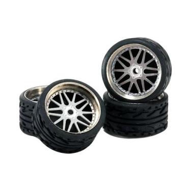 Imagem de Rodas De Liga Carlomo N-Class 1/64 Com Pneus De Borracha, Conjunto De 