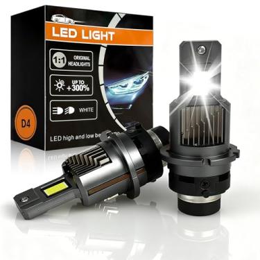 Imagem de Inorising Lâmpadas LED de neblina H11/H7/H8 14000 lúmens 6500K luz branca 1:1 substituição para carros SUVs, Play and Plug (D4)