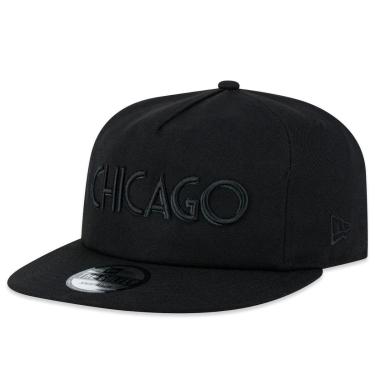 Imagem de Boné NBA Chicago Bulls New Era The Golfer Back To Black  Masculino-Masculino