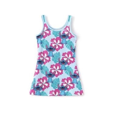Imagem de Vestido Disney Lilo & Stitch Toddler Girl com estampa havaiana 4-5T