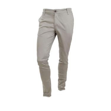 Imagem de Calça Sarja Masculina Docthos Slim Bege Caqui - 110018-Masculino