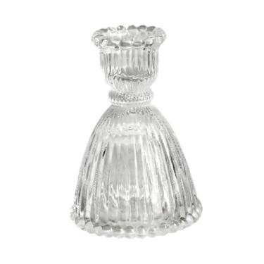 Imagem de Generic Suporte de vela de vidro, acessórios para festas, ornamento decorativo transparente para aniversário, centro de mesa de sala de estar.