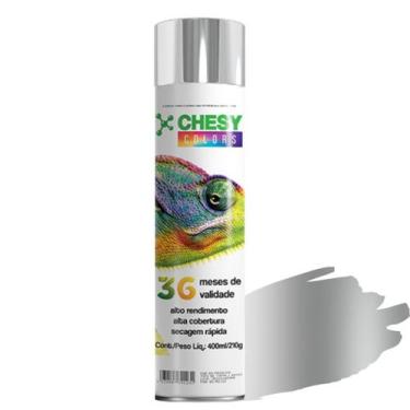 Imagem de Tinta spray chesy metalico cromada 210g 400ml chesiquimica