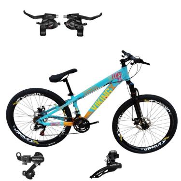 Imagem de Bicicleta 26 VikingX T25 24v Cambios e Trocador Freeride Shimano Pneu Aro 26 Balão Preto-Unissex
