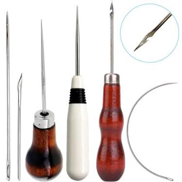 Imagem de Agulhão Furador Gancho Costura Couro Sapato Lona Sovela 6pcs - Evolver