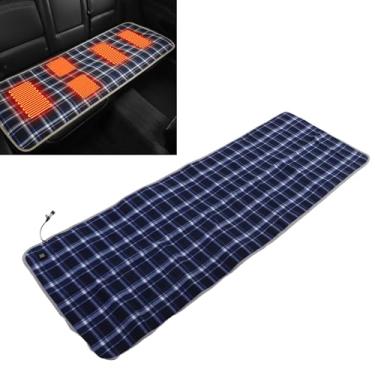 Imagem de Depisuta Almofada de Saco de Dormir Aquecida, Almofada de Aquecimento USB de 180x60cm Com 3 Níveis de Temperatura e 5 Zonas de Aquecimento, Forro de Saco de Dormir Aquecido, Cobertor