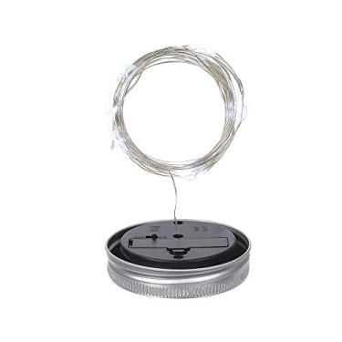 Imagem de Luzes de Lanterna Solar Jarra Mason Tampa Lâmpada Luz Fada Fio Cobre Corda Decor Decoração Pátio Jardim