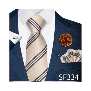 Imagem de Conjunto De Gravata Masculina Em Estampa Paisley Roxa, Gravata, Lenços