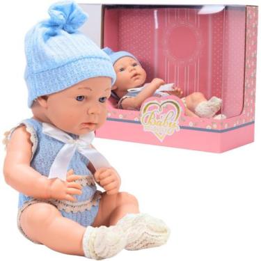 Imagem de Boneca Bebe Bruninha Roupinha Fashion Azul - Castela - Castela Brasil