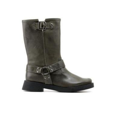 Imagem de Bota Cano Curto Cravo E Canela Biker 1323 Couro Verde-Feminino