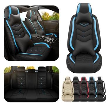 Imagem de Capas de assento de carro para Honda Accord 2000-2025, capa de assento de carro de couro napa premium, capas de assento esportivas elegantes, conjuntos de capas de assento de automóvel (luxo 5