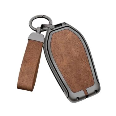 Imagem de Compatível Com Bmw Série 5 Caso Chave 3 6 X3 X5 X1 X2 X6 Escudo Protetor Compatível Com Lâmina De Faca Capa Carro Fábrica(C type gun Brown set)
