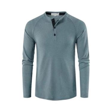 Imagem de Camiseta Masculina De Manga Longa Em Cor Sólida Estilo Europeu Para Ou